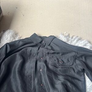 The Limited Charcoal Button-Up Blouse